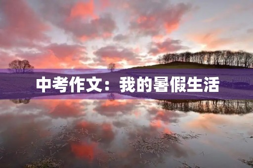 中考作文:我的暑假生活 中考作文:我的暑假生活
