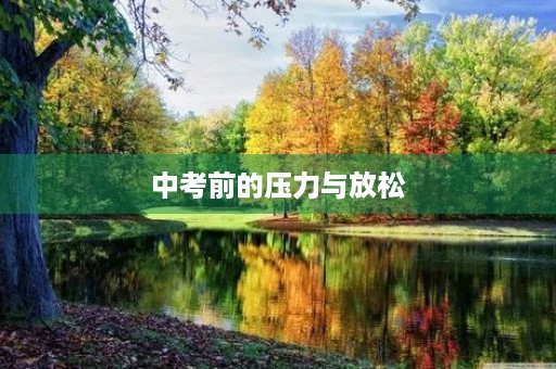中考前的压力与放松