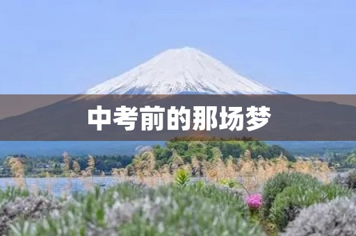 中考前的那场梦