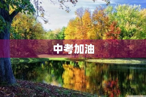 中考加油，人生拼搏路