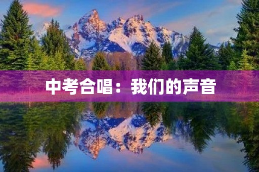 中考合唱：我们的声音