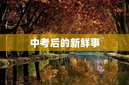 中考后的新鲜事 中考后的新鲜事