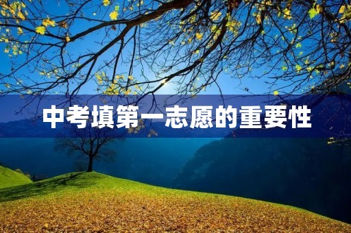 中考填第一志愿的重要性 中考填第一志愿的重要性