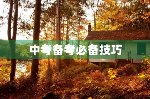 中考备考必备技巧 中考备考必备技巧