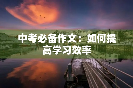 中考必备作文：如何提高学习效率