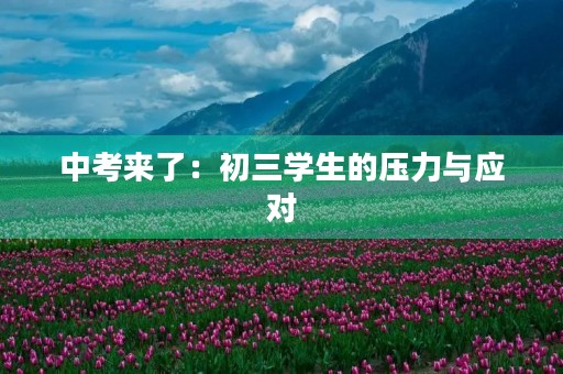 中考来了:初三学生的压力与应对 中考来了:初三学生的压力与应对