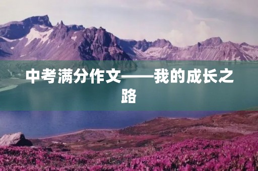 中考满分作文——我的成长之路 中考满分作文——我的成长之路