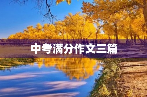 中考满分作文三篇 中考满分作文三篇