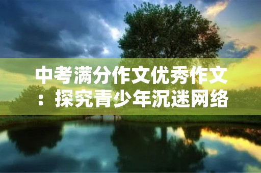 中考满分作文优秀作文:探究青少年沉迷网络的原因和解决方法 中考满分作文优秀作文:探究青少年沉迷网络的原因和解决方法