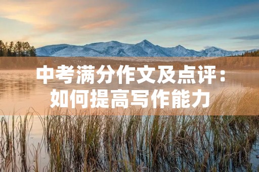 中考满分作文及点评：如何提高写作能力