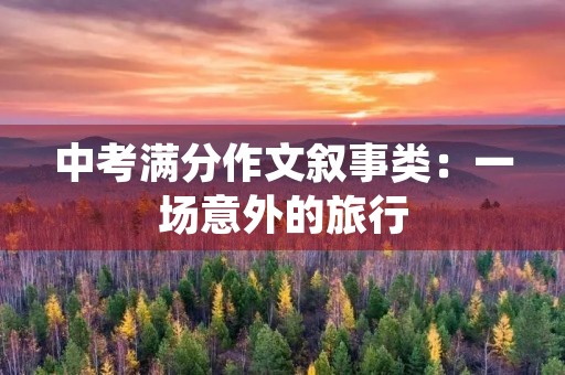中考满分作文叙事类:一场意外的旅行 中考满分作文叙事类:一场意外的旅行