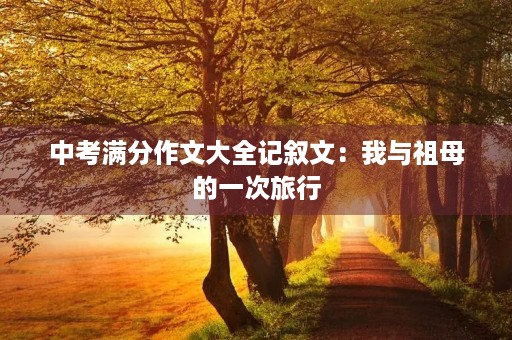 中考满分作文大全记叙文:我与祖母的一次旅行 中考满分作文大全记叙文:我与祖母的一次旅行