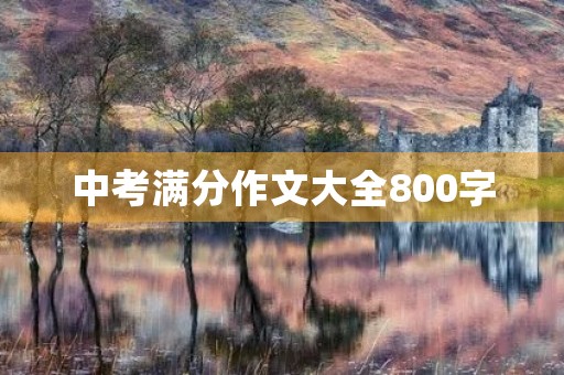 中考满分作文大全800字 中考满分作文大全800字