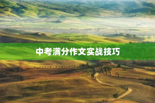 中考满分作文实战技巧