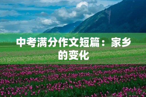 中考满分作文短篇：家乡的变化