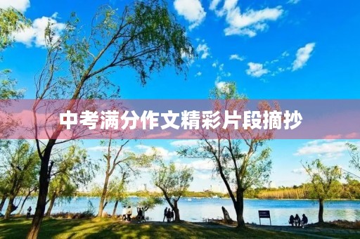 中考满分作文精彩片段摘抄 中考满分作文精彩片段摘抄