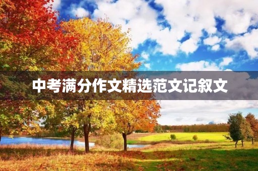中考满分作文精选范文记叙文