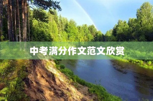 中考满分作文范文欣赏