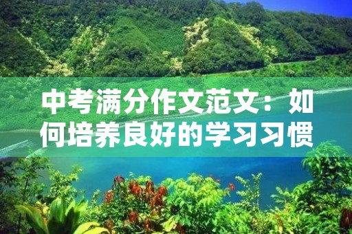 中考满分作文范文：如何培养良好的学习习惯？