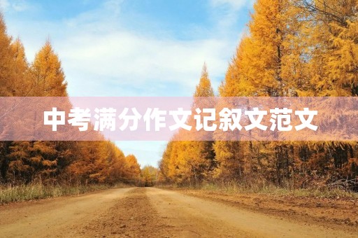 中考满分作文记叙文范文 中考满分作文记叙文范文