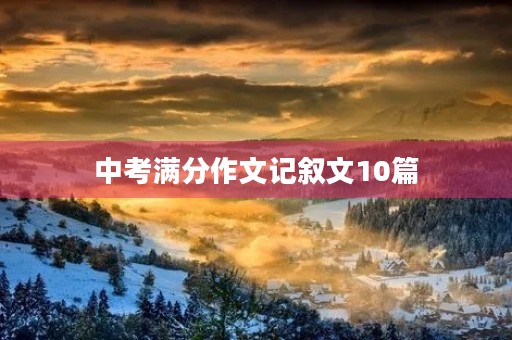 中考满分作文记叙文10篇 中考满分作文记叙文10篇