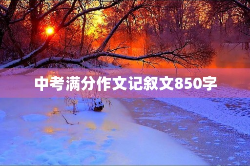 中考满分作文记叙文850字 中考满分作文记叙文850字