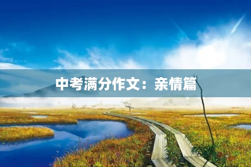 中考满分作文：亲情篇