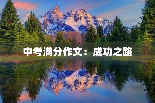 中考满分作文：成功之路