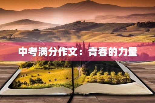 中考满分作文：青春的力量
