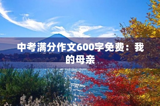 中考满分作文600字免费：我的母亲