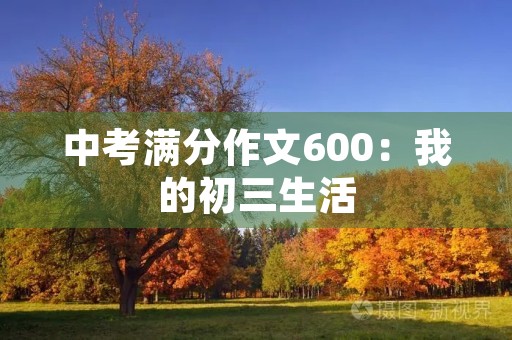 中考满分作文600:我的初三生活 中考满分作文600:我的初三生活
