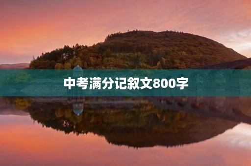 中考满分记叙文800字 中考满分记叙文800字