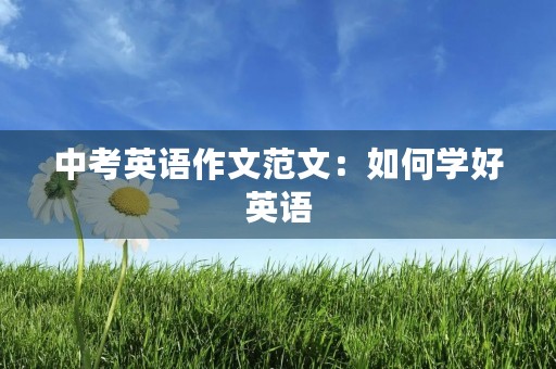 中考英语作文范文：如何学好英语