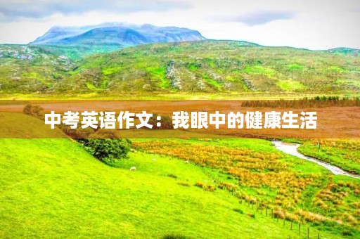 中考英语作文:我眼中的健康生活 中考英语作文:我眼中的健康生活