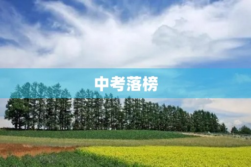中考落榜,该如何自救? 中考落榜,该如何自救?