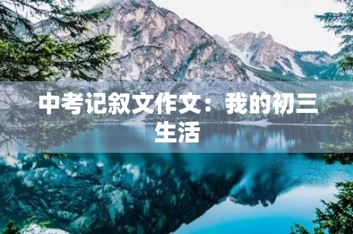 中考记叙文作文:我的初三生活 中考记叙文作文:我的初三生活