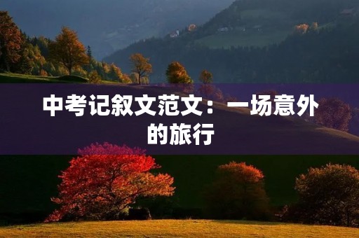 中考记叙文范文:一场意外的旅行 中考记叙文范文:一场意外的旅行