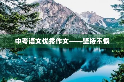 中考语文优秀作文——坚持不懈