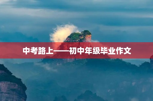 中考路上——初中年级毕业作文