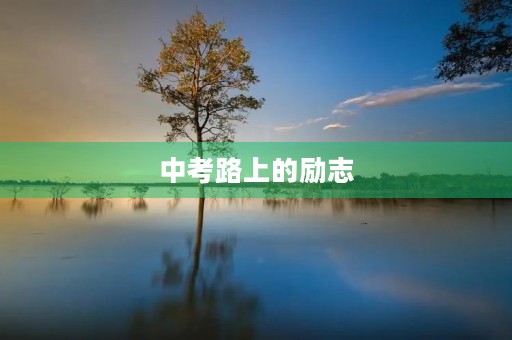 中考路上的励志 中考路上的励志