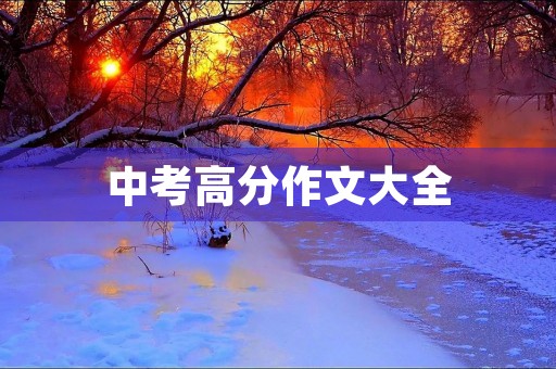 中考高分作文大全 中考高分作文大全