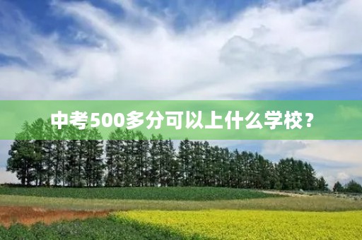 中考500多分可以上什么学校？