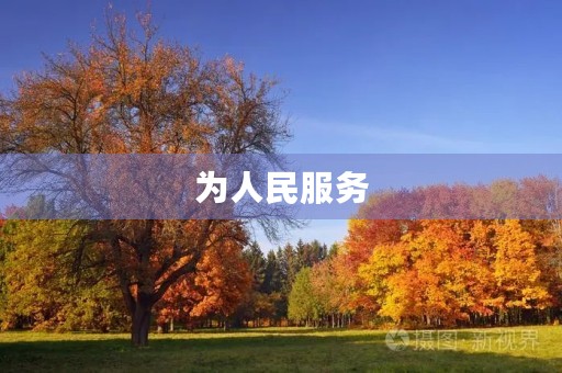 为人民服务,是我们的初心使命 为人民服务,是我们的初心使命