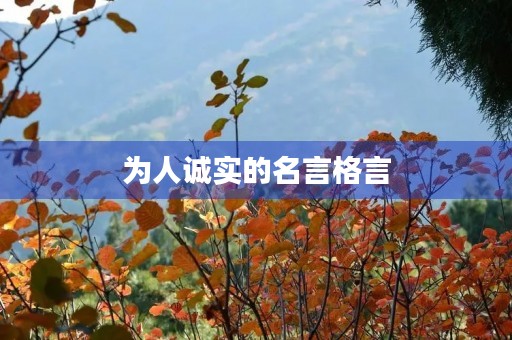 为人诚实的名言格言(为人诚实的名言格言警句) 为人诚实的名言格言(为人诚实的名言格言警句)