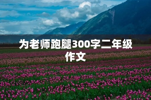 为老师跑腿300字二年级作文
