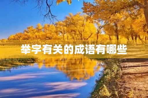举字有关的成语有哪些