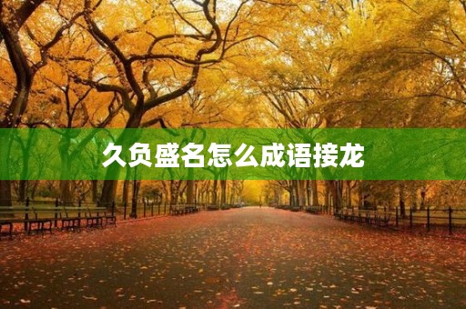 久负盛名怎么成语接龙 久负盛名怎么成语接龙