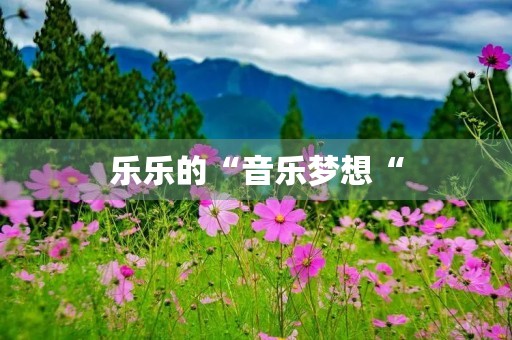 乐乐的“音乐梦想“ 乐乐的“音乐梦想“