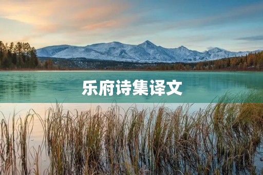 乐府诗集译文