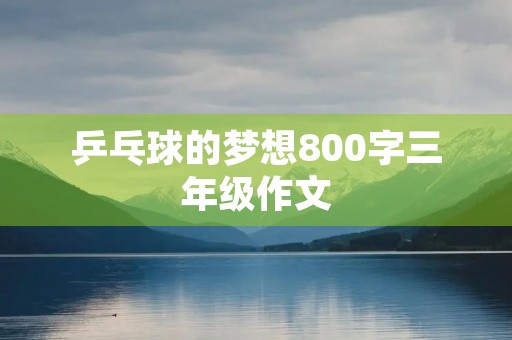 乒乓球的梦想800字三年级作文 乒乓球的梦想800字三年级作文